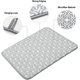 thumbnail image 4 of Alfombrillas de secado de platos para mostrador de cocina, escurridor de platos absorbente de microfibra/almohadillas para estante para fregadero, 19.515.8 pulgadas, juego de 2, gris, hoja BANYUO Electrónica, 4 of 6