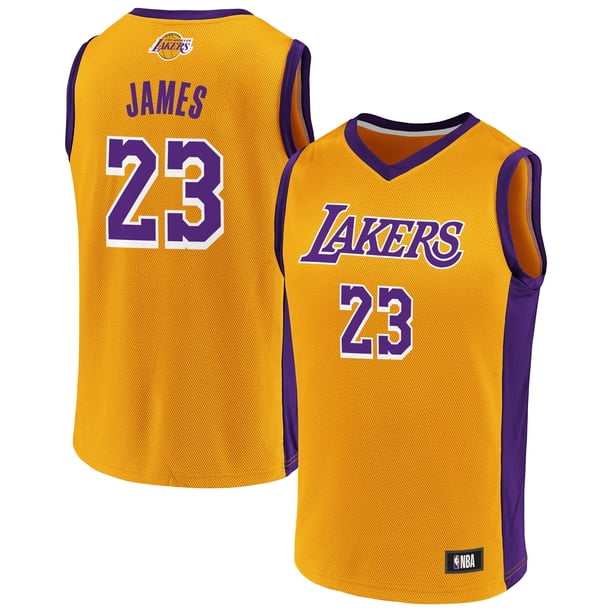 Lebron James Los Angeles Lakers Fanatics Branded Rival Baseline Jersey Gold Walmart Com Walmart Com