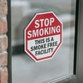 thumbnail image 3 of Stop Smoking This Is a Smoke Free Facility (2 Pack) 4 inch X 4 inch Octagon Vinyl Label Decal Sticker Weather Resistant, UV Protected for Workplace, Made in the USA, 3 of 5