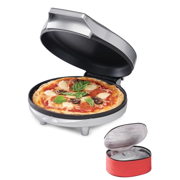 Pizza Maker Betty Crocker Eléctrico de 8" Color Plateado