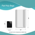thumbnail image 3 of Pack of 250 Flat Poly Bags 36 x 46. X-Large Jumbo Clear Bags 36x46. Thickness 1.25 mil. Plastic Bags for Storing and Transporting. Ideal for Industrial, Food Service and Health Needs., 3 of 6
