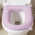 thumbnail image 5 of Soft Toilet Seat Cushion Universal Fit for All Toilets (Elongated & Round) - Thick EVA Foam, Washable, Non-Slip with Handle, Adhesive Back for Winter Comfort, 5 of 5