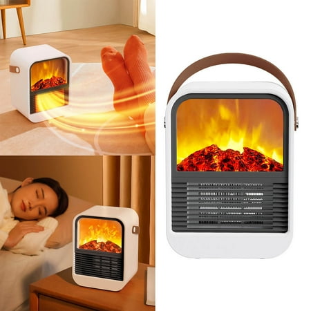 

3D Flame Heater Office Desktop Heater Small Electric Heater For Home Quick Heater