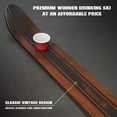 thumbnail image 4 of GoPong Das Shotten Ski - Rustic Wood 4 Person Drinking Ski with 50 Plastic Shot Glasses, 4 of 6