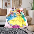 thumbnail image 3 of Manta ligera con estampado de princesas de Disney para sala de estar, dormitorio, habitación de niños, manta cálida, regalo de Navidad, 3 of 5