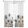 thumbnail image 3 of Poppies Floral Sheer Curtains 84 Inches Long 2 Panels Set, Window Sheer Curtains for Living Room/Bedroom, Spring Botanical Flowers Summer Light Filtering Rod Pocket Curtain 52'' x 84'' x 2, 3 of 7