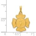 thumbnail image 2 of FJC Finejewelers 14 kt Yellow Gold Polished and Satin St Florian Badge Medal Hollow Charm 24 x 17 mm, 2 of 6