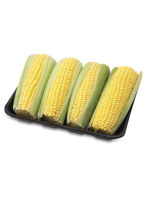Sweet Corn On The Cob, Fresh Corn, 4 Pack, 20 oz