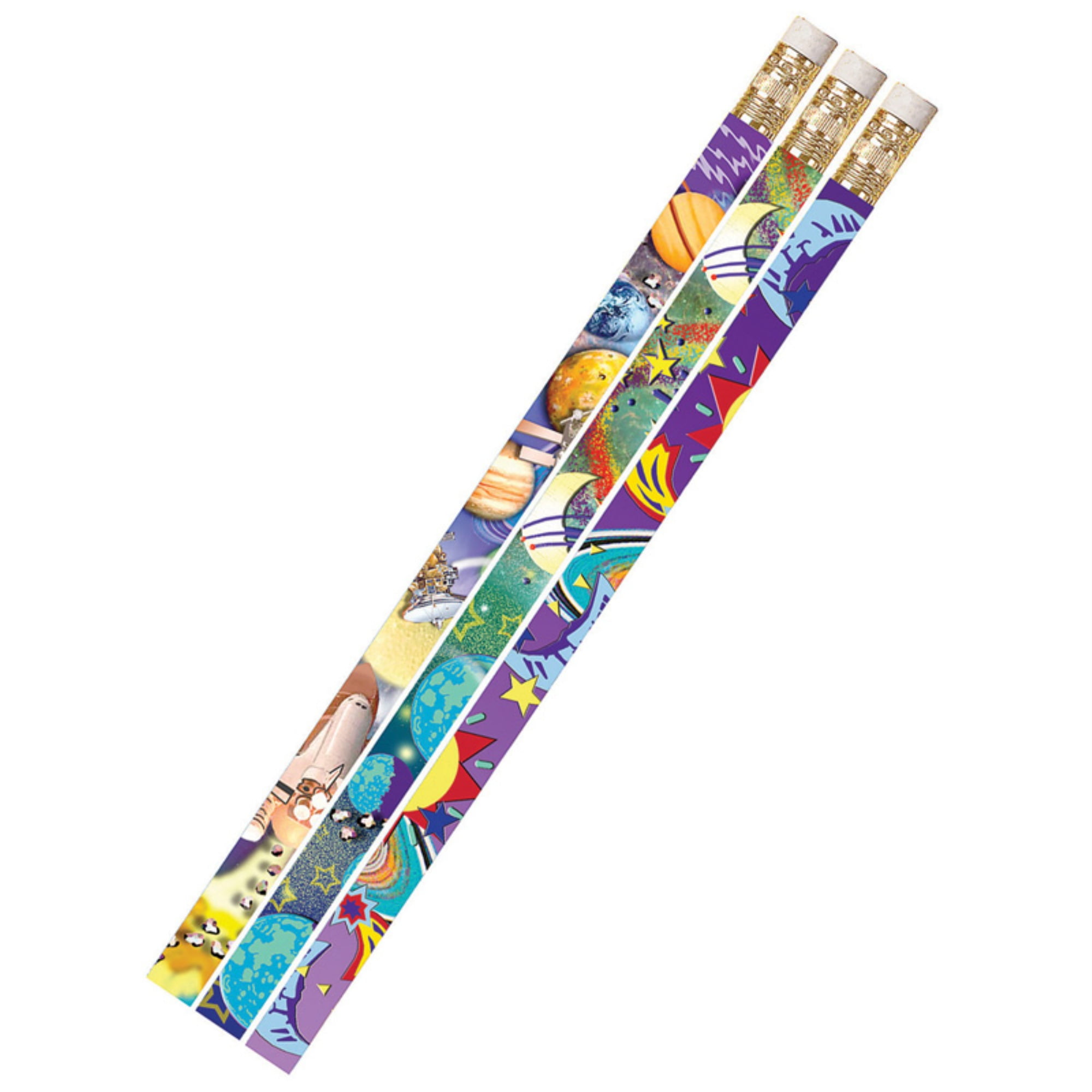 Galaxy Galore Motivational/Fun Pencils, 12/pkg