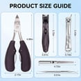 thumbnail image 6 of DAIENDI 6Pcs Toenail Clippers Set, Angled Head Ultra Sharp Slanted Blade Nail Cutter with Long Handle Wide Jaw, Heavy Duty Thick Ingrown Large Toe Nail Clippers for Seniors & Men, 6 of 10