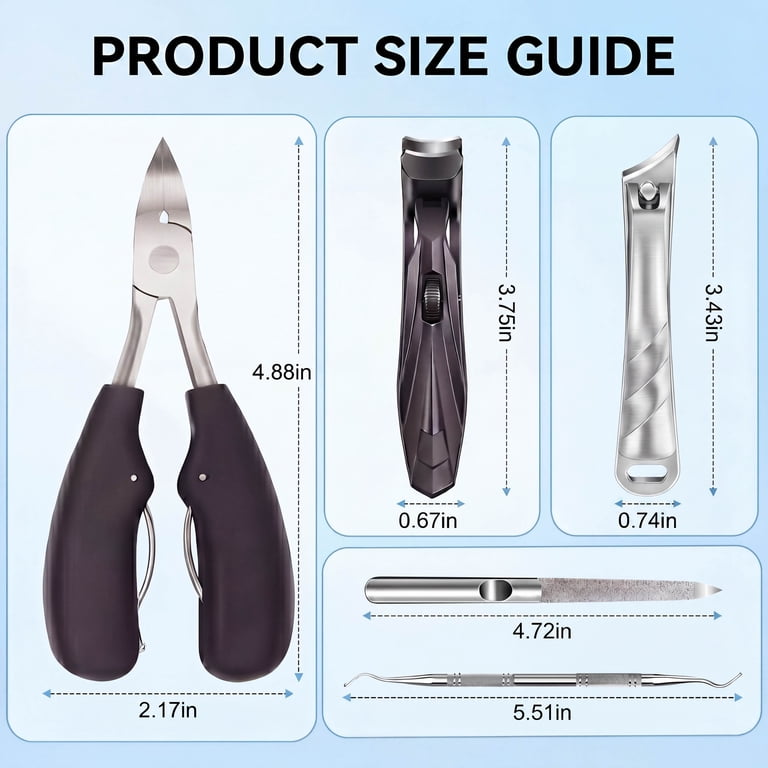 DaPlug 6-Piece Toenail Clipper Set For Thick Nails photo 6