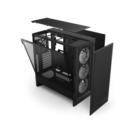 NZXT - H5 Flow RGB 2024 Compact ATX Mid-Tower Airflow Case - Black