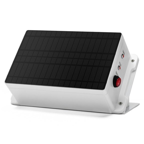 Solar Fence Charger, Briidea 5.6 Miles Solar Electric Fence Charger, 0.2 Joules, Protect Your Livestock Garden Pasture from Wildlife, IP66 Waterproof