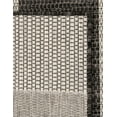 thumbnail image 3 of Unique Loom Outdoor Striped Collection Area Rug - Distressed Stripe (10' Square Charcoal Gray/Ivory), 3 of 11