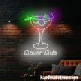 thumbnail image 4 of Handmadetneonsign Clover Club Neon Sign, Clover Club Cocktail Wall Art, Bar Pub Wall Decor 72019, 4 of 5