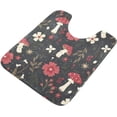 thumbnail image 2 of Coolnut Mushrooms Flower High Absorbent U-Shaped Contour Toilet Rugs Machine Washable,24"x20", 2 of 7