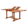 thumbnail image 6 of All Things Cedar TD72-20-W 5-Piece Teak Extension Patio Table Arm Chair Set | White Cushions - 50L x 50W x 29H, 6 of 8