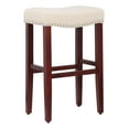 thumbnail image 3 of 29" Upholstered Nail Head Counter Stool (Set of 2), Cherry/Beige, 3 of 5