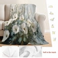 thumbnail image 5 of Spring Floral Blanket Soft Cozy Warm Throw Blanket for Couch, Plush Fuzzy Flannel Fleece Blankets for Sofa, Botanical Abstract Oil Painting Flowers Plant Bed Blankets Gifts for Men, 32"x48", 5 of 9