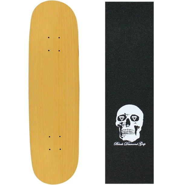 Skateboard Deck Pro 7Ply Canadian Maple NATURAL With Griptape 7.5" 8