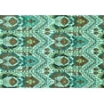 thumbnail image 1 of Ahgly Company Machine Washable Indoor Rectangle Abstract Turquoise Blue Modern Area Rugs, 8' x 12', 1 of 4
