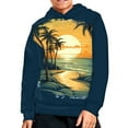 thumbnail image 2 of DISNIMO Palm Tree Hoodie Kids Sunset Hoodie Girls Boys Hoodie Sweatshirts Size 6-7 Pullover Hoodies Hooded Sweatshirt Boys Streetwear Hoodie with Pockets Kids Casual Wear Fall Child, 2 of 7