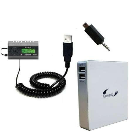Pure Rechargeable Batteries Gomadic High Capacity Rechargeable External Battery Pack suitable for the PURE Highway - Portable Charger with TipExchange Technology ()