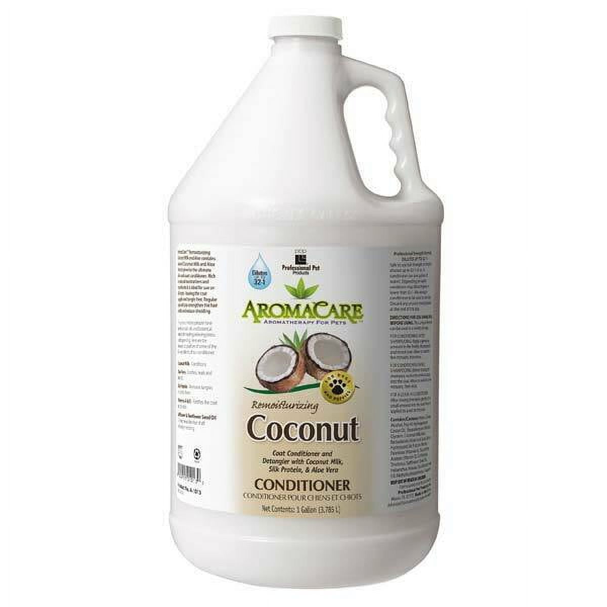 Pet Conditioner Reduce Shedding Dog Cat Coconut Milk Aloe Concentrate 1 Gallon