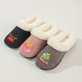 thumbnail image 3 of Roxoni Women’s Christmas Cozy Slippers, Soft Faux Fur Lining, Non-Slip Indoor Outdoor Sole, Customized Holiday Icon Gift, 3 of 4