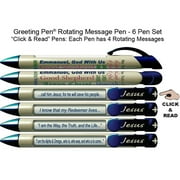 Angle View: Scripture Pen 36034 Names Of Jesus Scripture Pen With Rotating Messages, Pack of 6