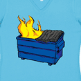 thumbnail image 4 of Inktastic Dumpster Fire Women's V-Neck T-Shirt, 4 of 5
