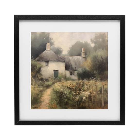 Stupell Industries Traditional Cottage Comfort in Summer Garden Black Framed Print Under Glass, 13 x 13, by Creative Studio