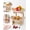 Apricot-2 Tier, variant on 3 Tier Fruit Basket for Kitchen Counter, Oval Plastic Fruit Bowl with Bamboo Stand