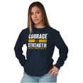 thumbnail image 4 of United States Navy Courage Strength Unisex Plus Size Long Sleeve Shirt Brisco Brands 3X, 4 of 5
