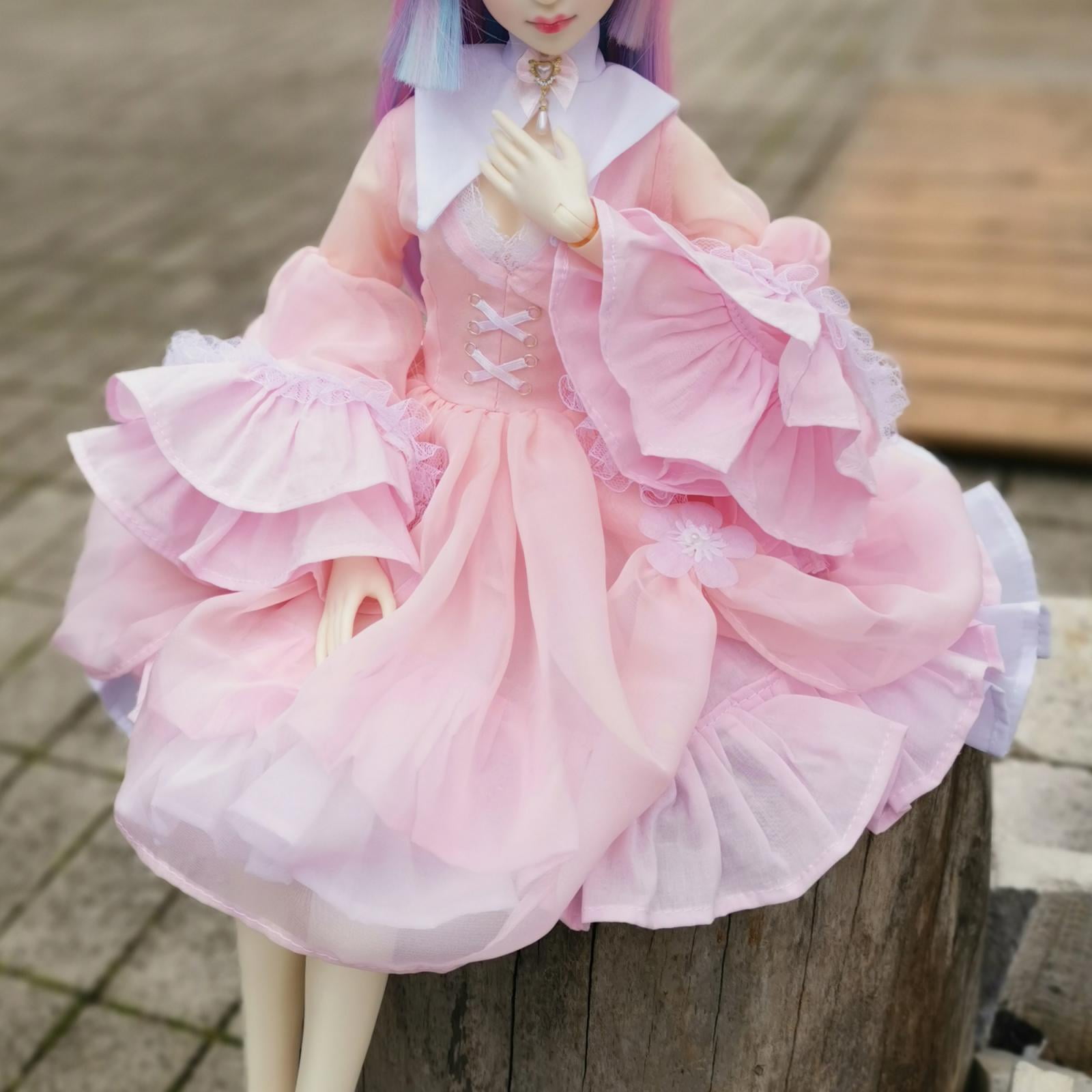 Handmade 3-Piece Doll Clothes Set For 15cm/17cm Labubu Figures – Pink Top, Pants & Hat, No Doll Or Shoes Included
