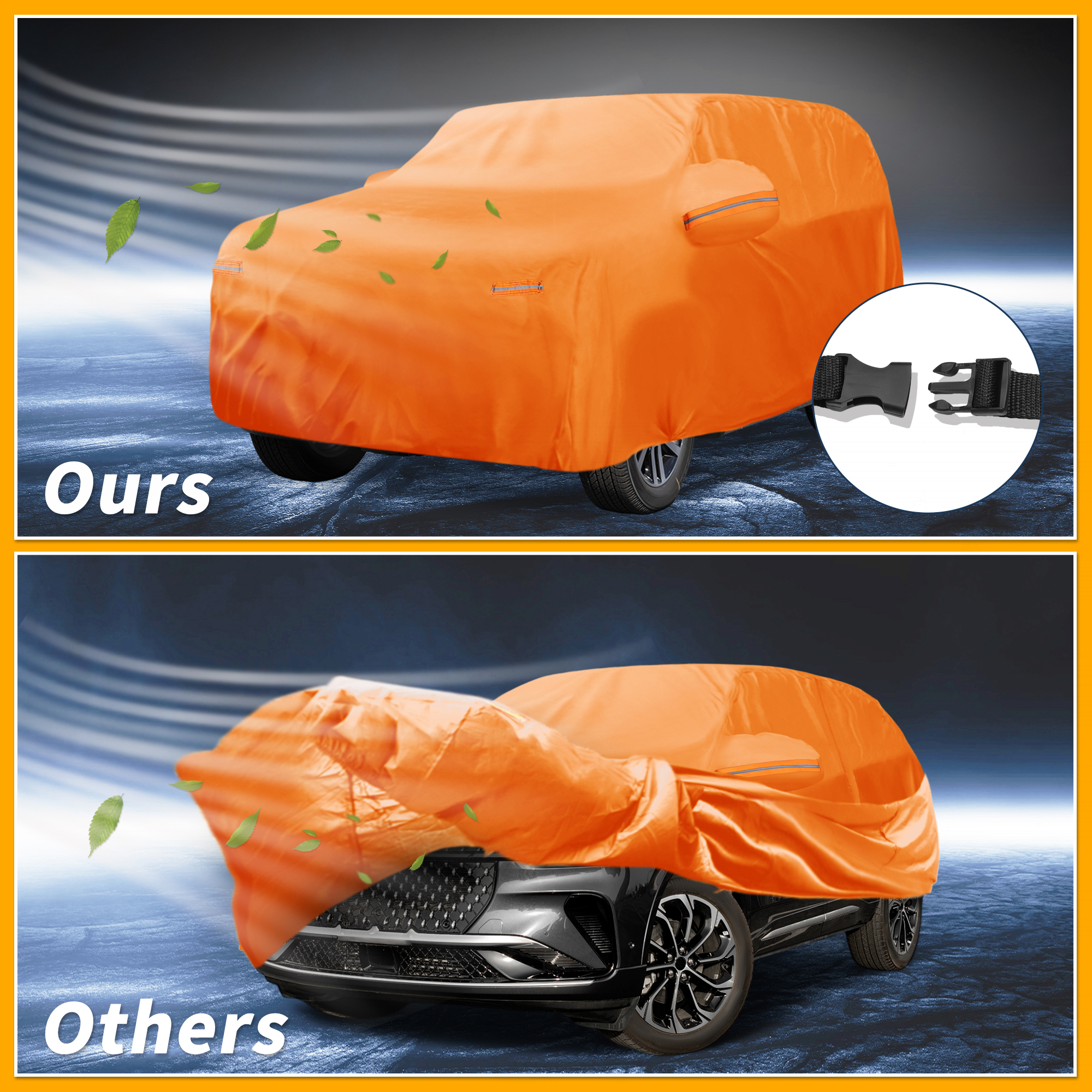 Unique Bargains Car Cover for Lincoln Nautilus Alum Film Reflective
