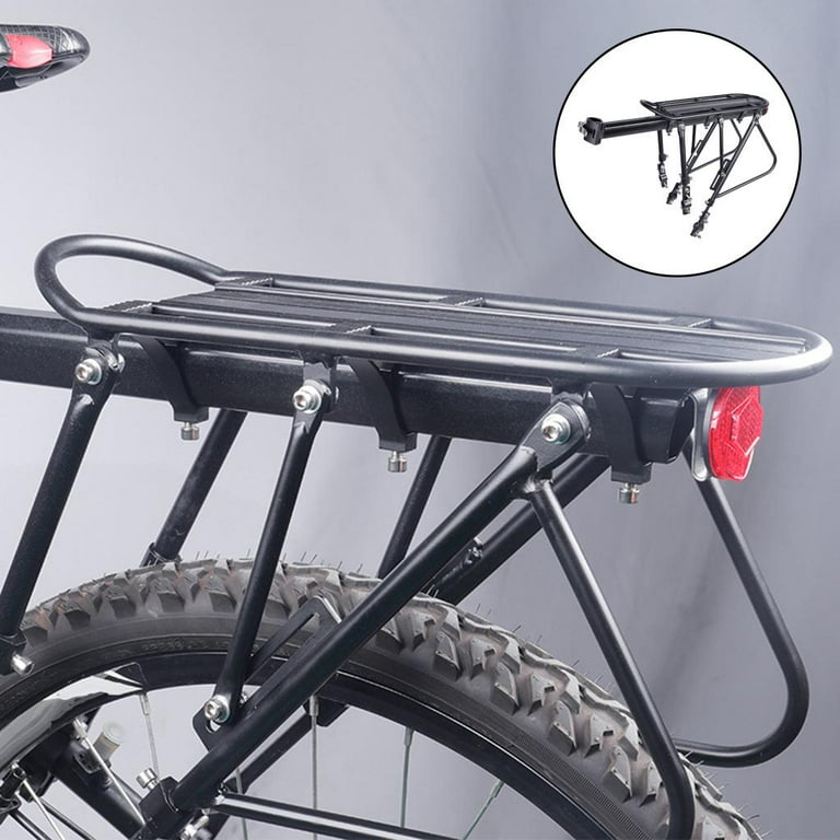 Bike Rear Rack Seatpost Mounted Luggage Holder with Warning Lights Height Length Adjustable Applicable to 24 29 Bikes Quick Mount Walmart