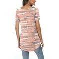 thumbnail image 3 of YVH Women's Summer Short Sleeve Tunic Tops Fit Pleated Blouses, 3 of 4