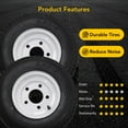 thumbnail image 2 of Heavy-Duty 2-Pack 4.80-8 Trailer Tires & Wheels - 8'' Rims, 5 Lug on 4.5'' Bolt Design, Load Range C, 6PR - For Utility, Boat & Camper Trailers, 2 of 5