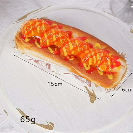 Artificial Food Simulation Hot Dog Cooking Bread Model Fake Food Props Window Kitchen Decoration Ornaments Photography Props 2 Fake Hot Dog Decoration