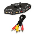 thumbnail image 4 of 3-Way Audio Video AV Switch Selector Box Splitter W/ Cable for TV X-Box DVD Player Devices, 4 of 4