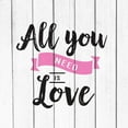 thumbnail image 2 of Allen, Kimberly 15x15 White Modern Wood Framed Museum Art Print Titled - All you Need is Love, 2 of 4