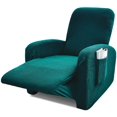thumbnail image 1 of Housse de Canapé Jacquard Inclinable, Housse de Canapé Extensible Cyan Foncé, Protecteur de Meubles en Spandex pour Petit Canapé 1 Place Salon, Lavable en Machine, 1 of 6