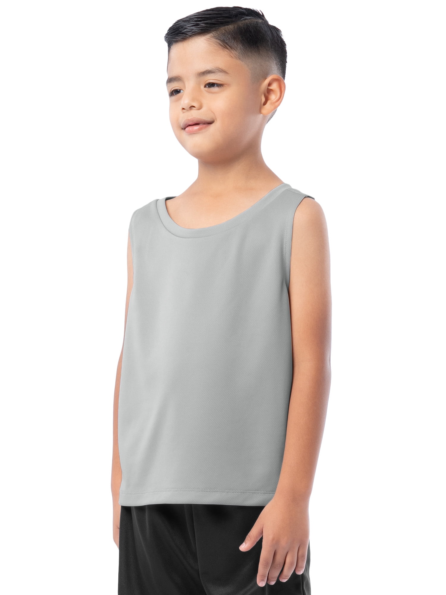 Athletic Works Boys Core Active Muscle Tank Top, 2-Pack, Sizes 4-18 & Husky