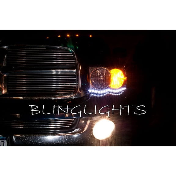 New 2002-2008 Dodge Ram LED DRL Head Lamp Light Strips Kit Day Time Running
