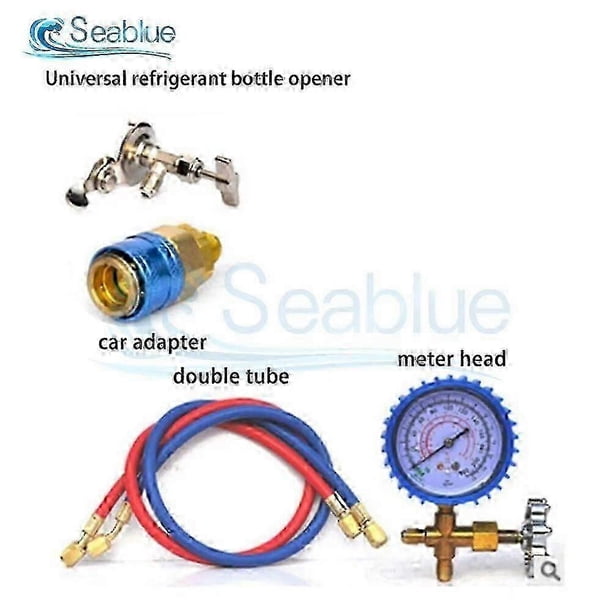 Air Conditioner Refill R22/R134a/R410a Refrigerant Gas Refilling Equipment Freon Filling Kit Car Air Conditioning Charge Adapter(Refrigerant tank not