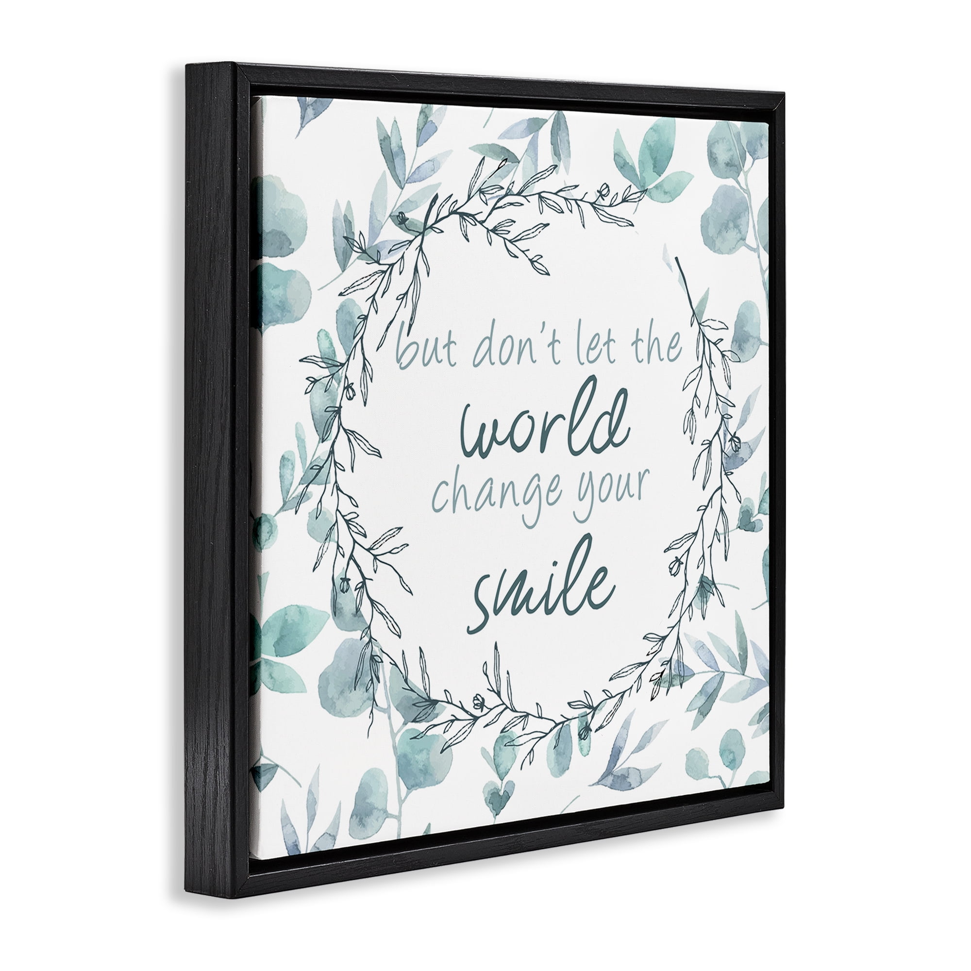 Stupell Industries Don't Let The World Change Black Framed Floater Canvas Wall Art, design by Kim Allen