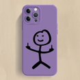 thumbnail image 1 of Funda de teléfono Matchman de dibujos animados para iPhone 11 12 13 14 Pro Max Mini XR XS X 7 8 Plus SE2020, funda de silicona TPU suave mate a prueba de golpes Deng Xun unisex, 1 of 2