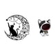 thumbnail image 5 of Escultura De Metal Con Diseño De Gato Para Pared, Decoración De Luna Y Gato Negro, Regalos Para Amantes De Los Gatos, Estatua, Adorno Para Llave De Entrada, Tazón Para Dulces, Figura, 5 of 8