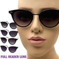 thumbnail image 5 of GRINDERPUNCH Womens Readers Cat Eye Full Lens Black Tinted Vintage Style Adult Reading Sunglasses - Black, 1.00, 5 of 5